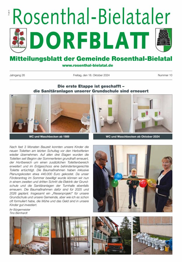 Rosenthal-Bielataler Dorfblatt Titelblatt 10/2024