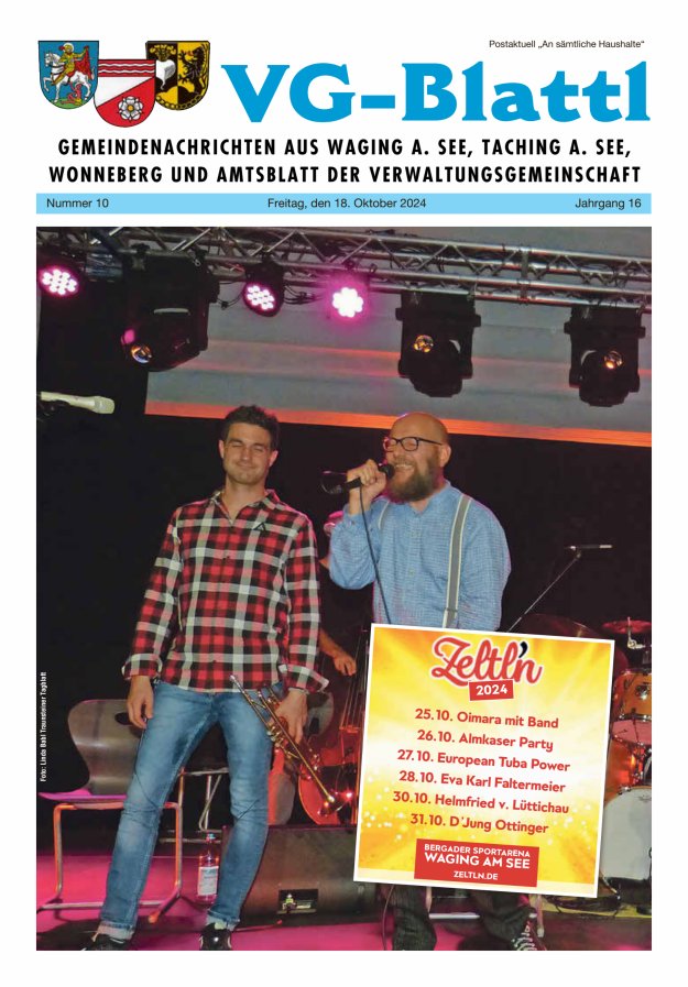Gemeinde-Zeitung Waging a See Titelblatt 10/2024