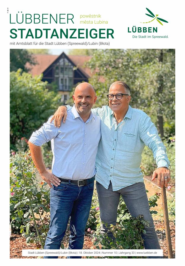 Lübbener Stadtanzeiger mit Amtsblatt für die Stadt Lübben (Spreewald) Titelblatt 13/2024