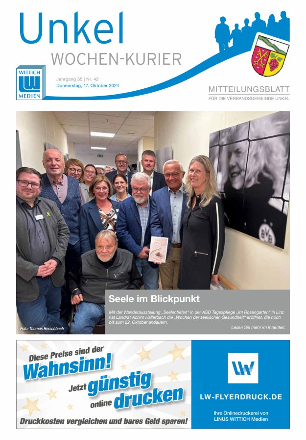 Wochen-Kurier Verbandsgemeinde Unkel Titelblatt 42/2024