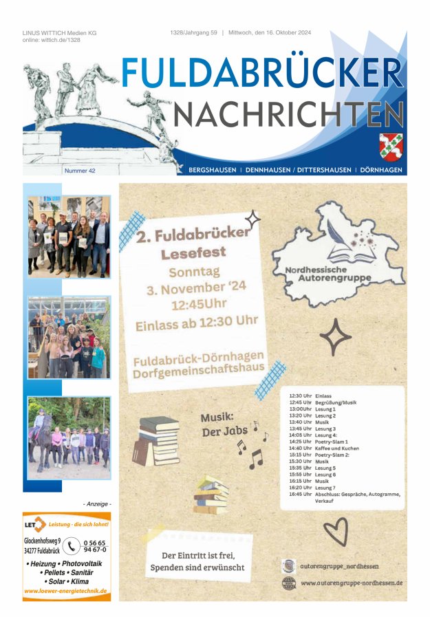 Fuldabrücker Nachrichten Titelblatt 42/2024