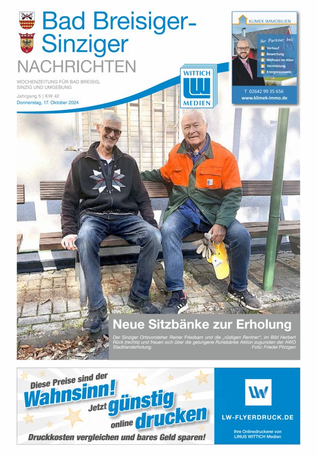 Bad Breisiger-Sinziger Nachrichten Titelblatt 42/2024