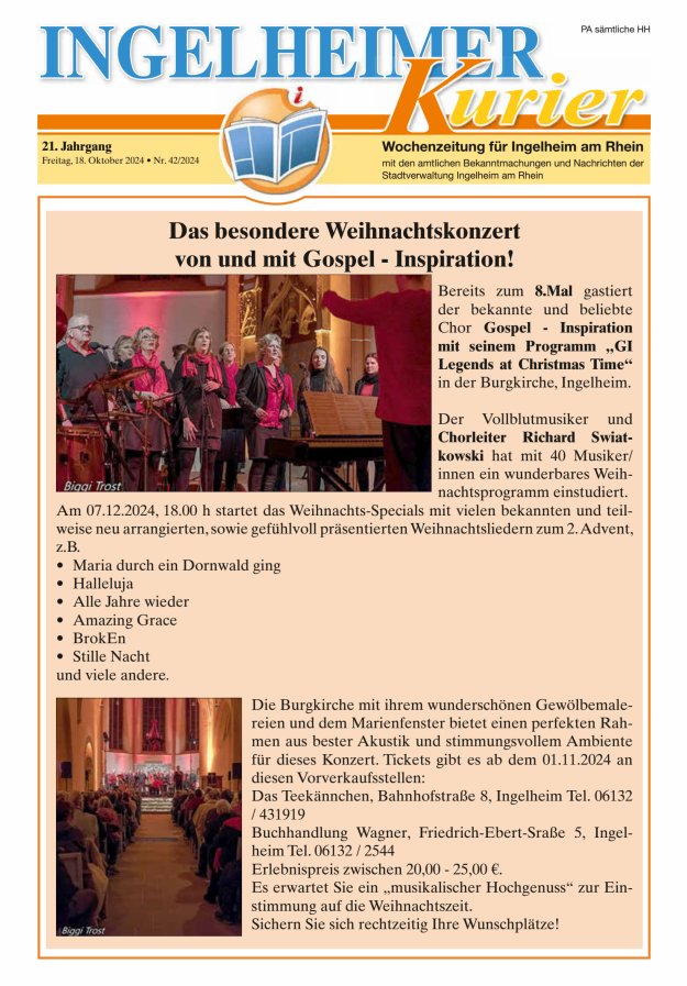 Ingelheimer Kurier Titelblatt 42/2024