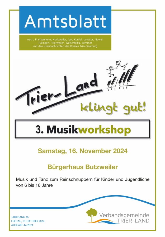 Amtsblatt VG Trier-Land Titelblatt 42/2024