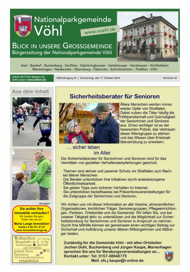 Blick in unsere Grossgemeinde Titelblatt 42/2024