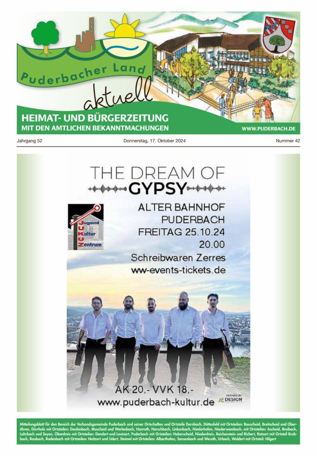 Puderbacher Land aktuell Titelblatt 42/2024