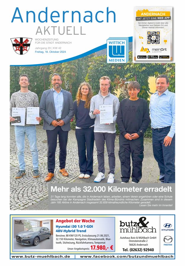 Andernach aktuell Titelblatt 42/2024