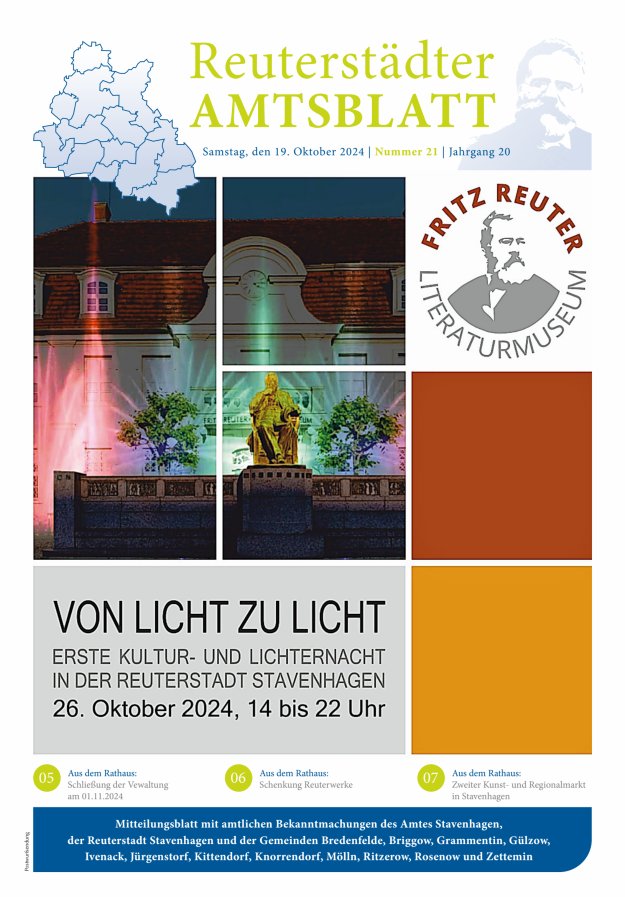 Reuterstädter Amtsblatt Titelblatt 21/2024
