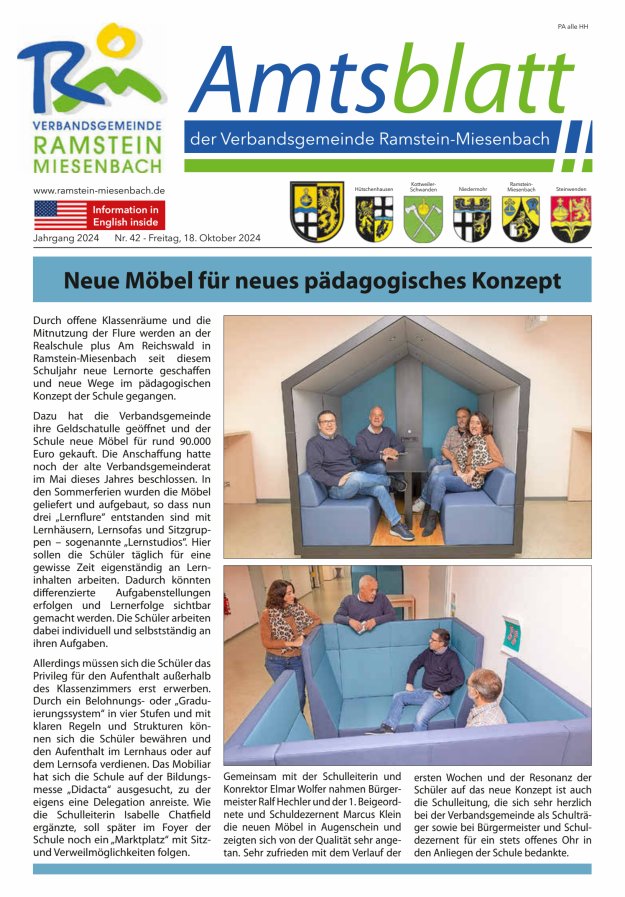 Amtsblatt VG Ramstein-Miesenbach Titelblatt 42/2024