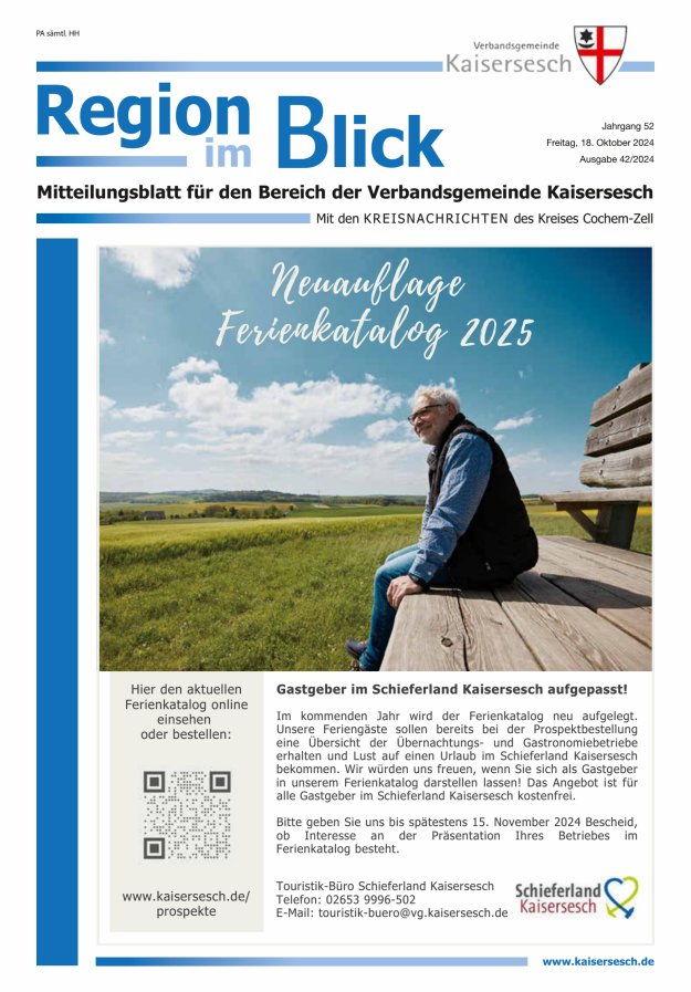 Region im Blick VG Kaisersesch Titelblatt 42/2024