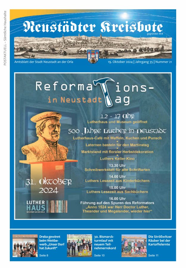 Neustädter Kreisbote Titelblatt 21/2024