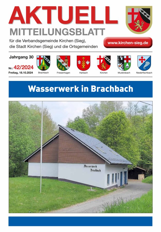 Aktuell - Mitteilungsblatt für die VG Kirchen (Sieg) Titelblatt 42/2024