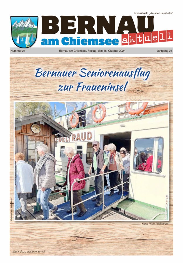 Bernau Aktuell Titelblatt 21/2024