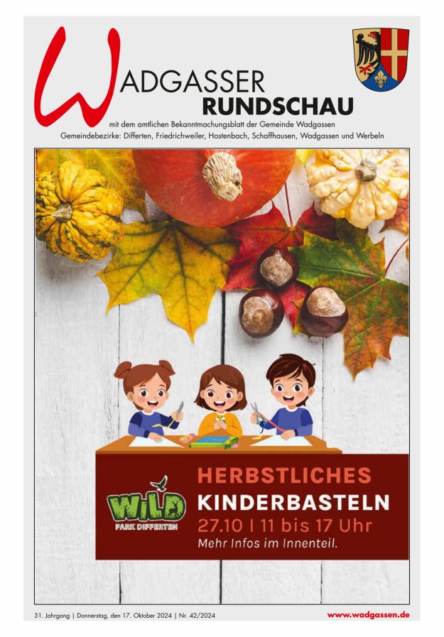 Wadgasser Rundschau Titelblatt 42/2024