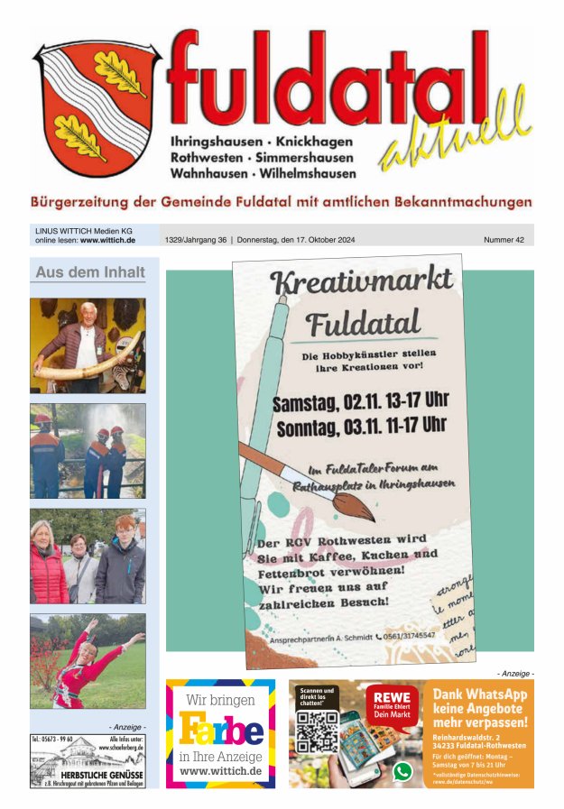 Fuldatal aktuell Titelblatt 42/2024