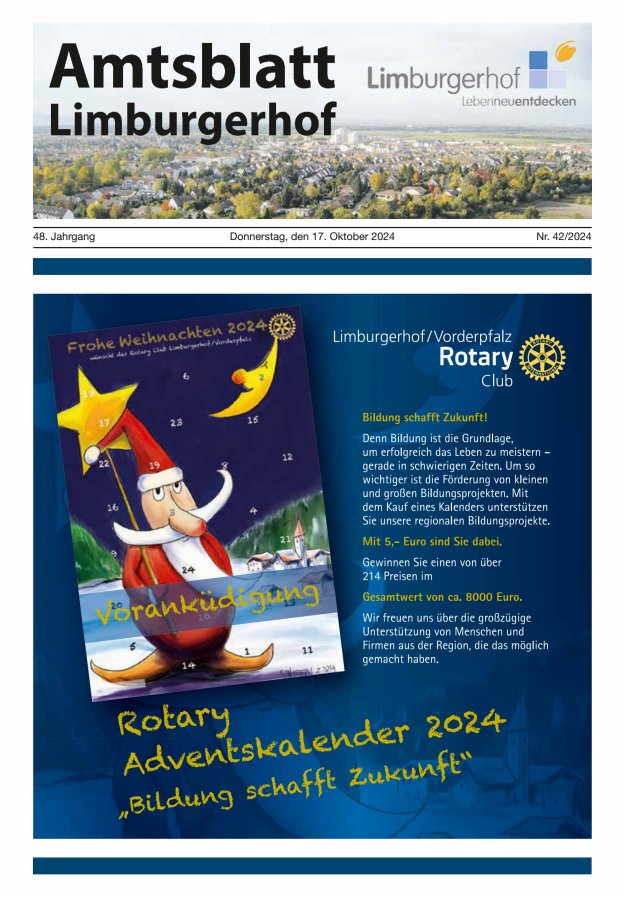 Amtsblatt Limburgerhof Titelblatt 42/2024