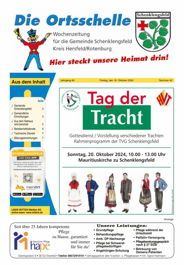 Die Ortsschelle Titelblatt 42/2024