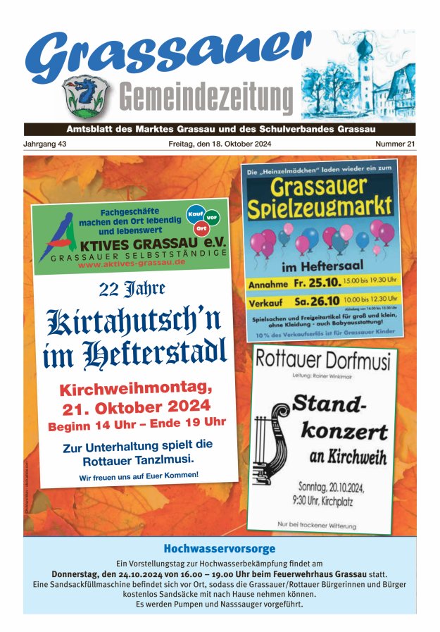 Grassauer Gemeindezeitung Titelblatt 21/2024