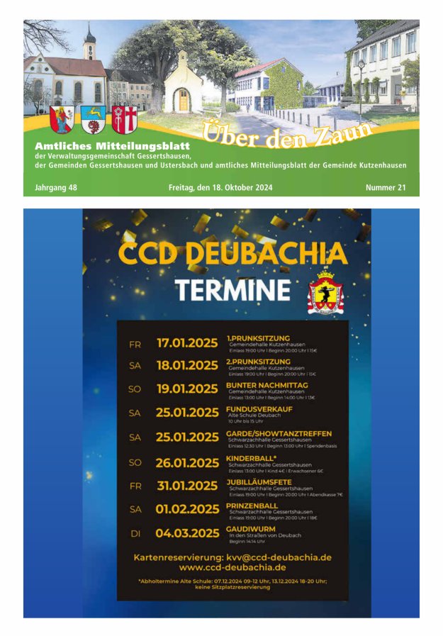 Über den Zaun Titelblatt 21/2024