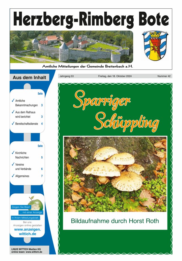 Herzberg-Rimberg Bote Titelblatt 42/2024