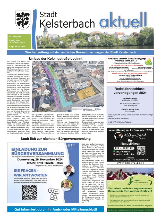Kelsterbach aktuell Titelblatt 42/2024