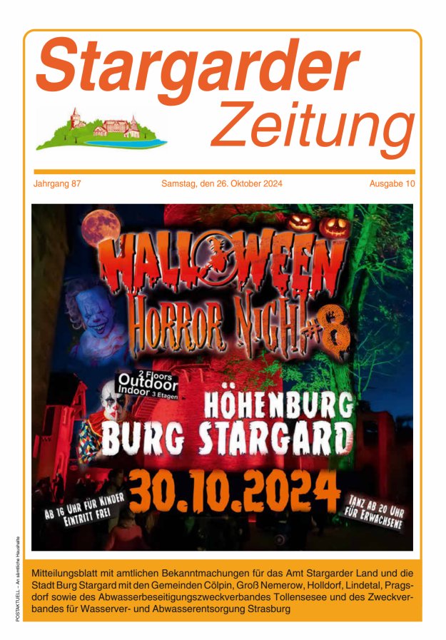 Stargarder Zeitung Titelblatt 10/2024