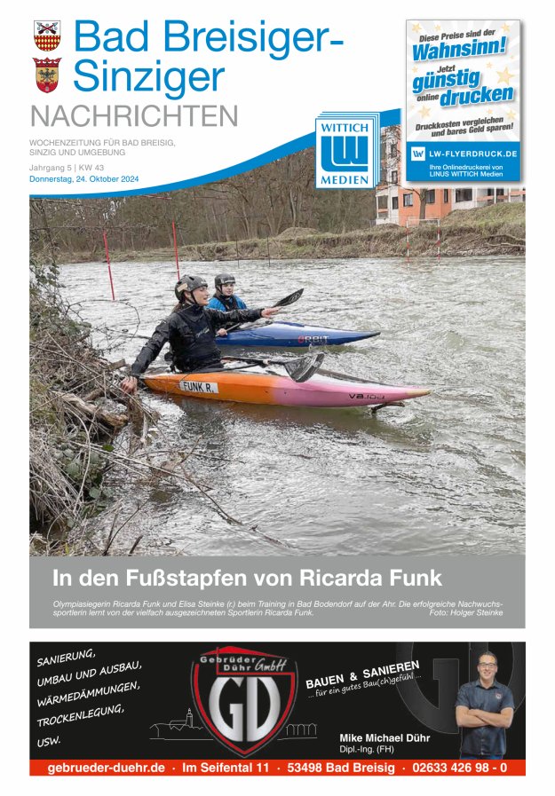 Bad Breisiger-Sinziger Nachrichten Titelblatt 43/2024