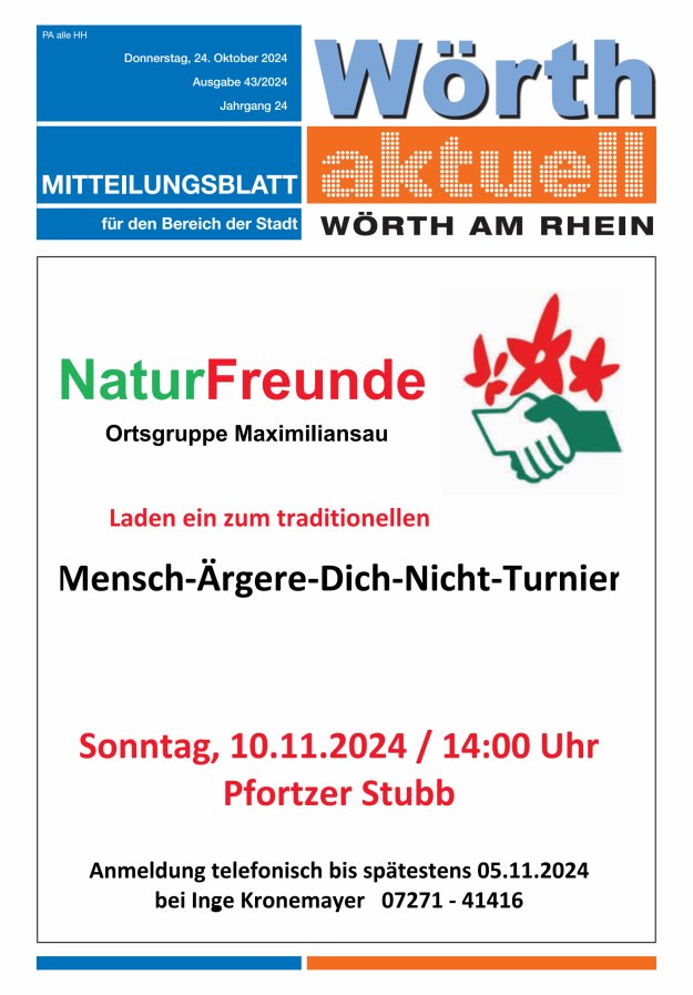 Wörth aktuell Titelblatt 43/2024