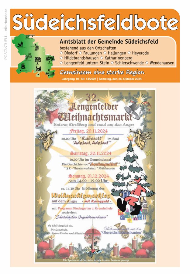 Amtsblatt der Gemeinde Südeichsfeld Titelblatt 13/2024