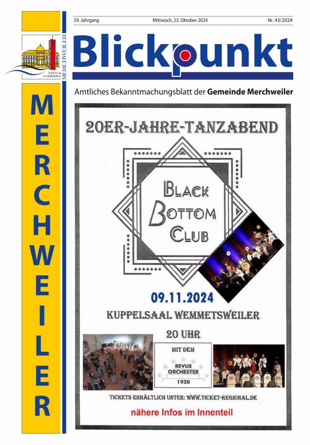 Blickpunkt Merchweiler Titelblatt 43/2024
