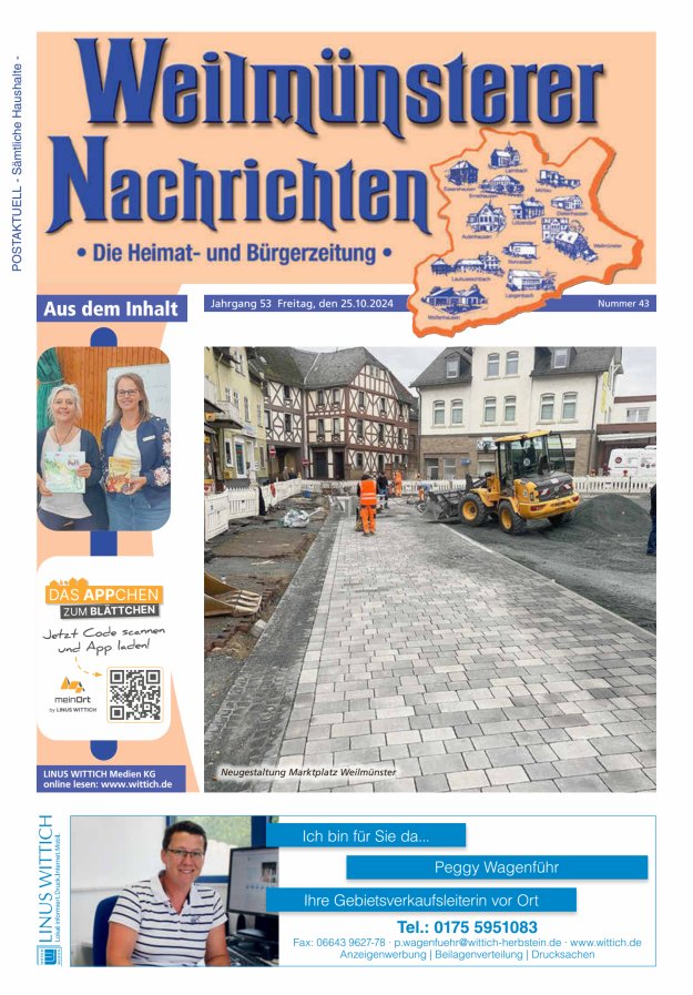Weilmünsterer Nachrichten Titelblatt 43/2024