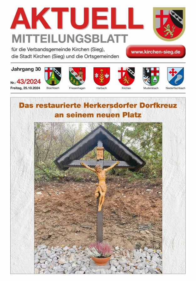 Aktuell - Mitteilungsblatt für die VG Kirchen (Sieg) Titelblatt 43/2024