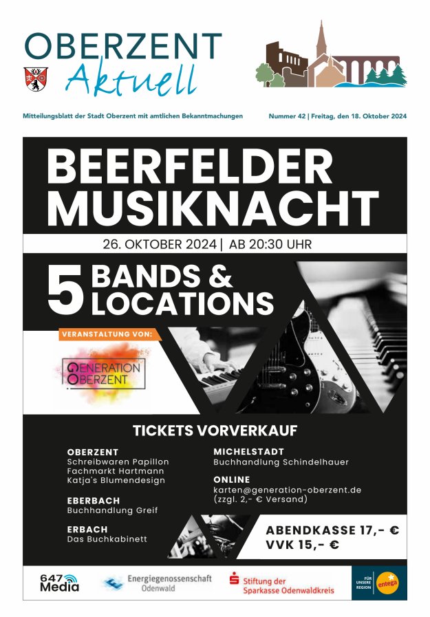 Oberzent aktuell Titelblatt 42/2024