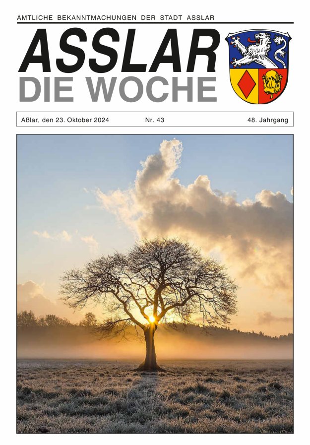 Asslar - Die Woche Titelblatt 43/2024