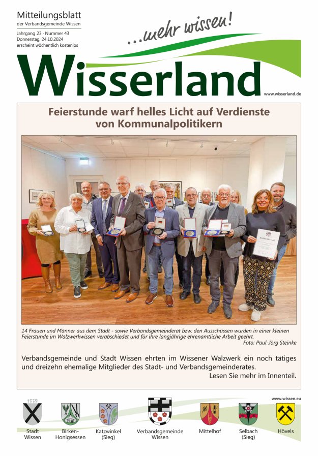 Mitteilungsblatt Wissen - Wisserland...mehr wissen! Titelblatt 43/2024
