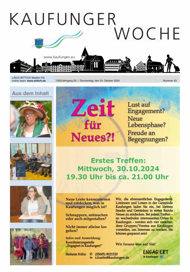 Kaufunger Woche Titelblatt 43/2024