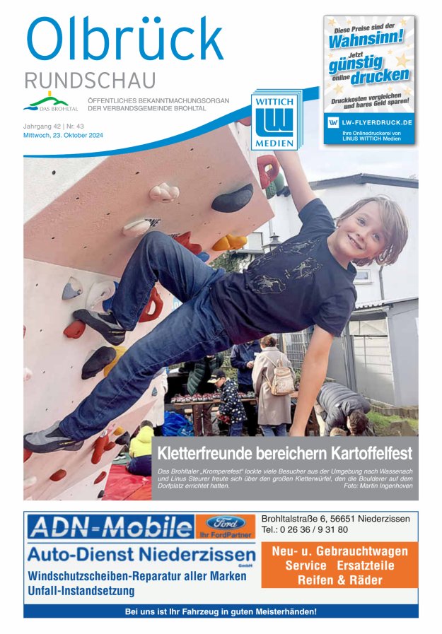 Olbrück Rundschau Titelblatt 43/2024