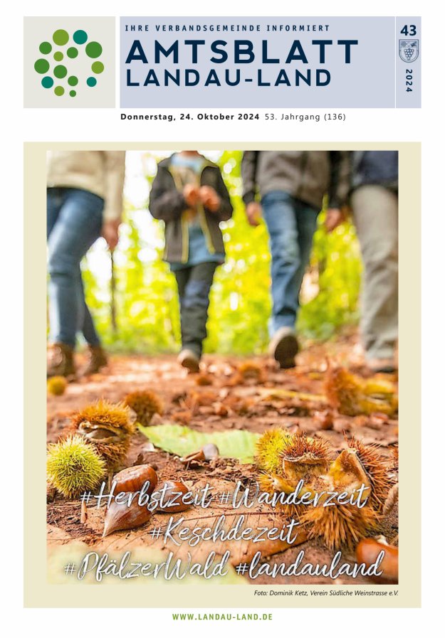 Amtsblatt VG Landau-Land Titelblatt 43/2024
