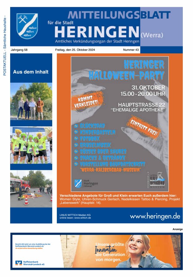 Mitteilungsblatt Heringen Titelblatt 43/2024
