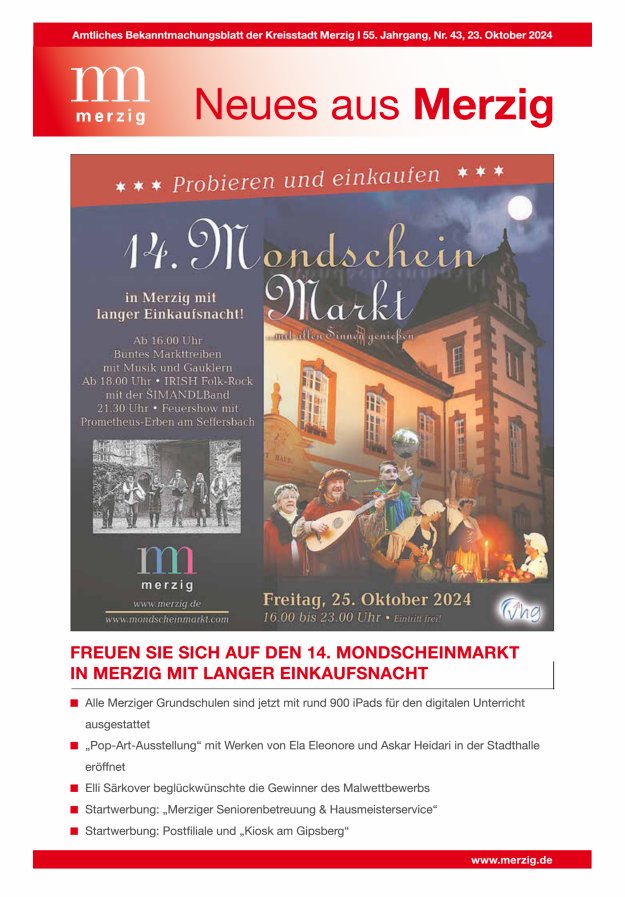 Neues aus Merzig Titelblatt 43/2024