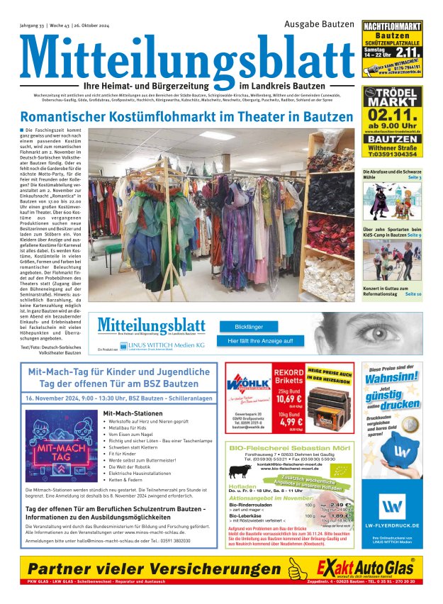 Mitteilungsblatt LK Bautzen Ausgabe Bautzen Titelblatt 42/2024