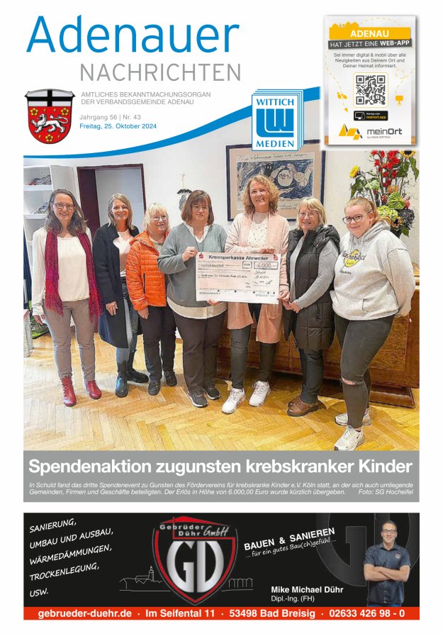 Adenauer Nachrichten Titelblatt 43/2024