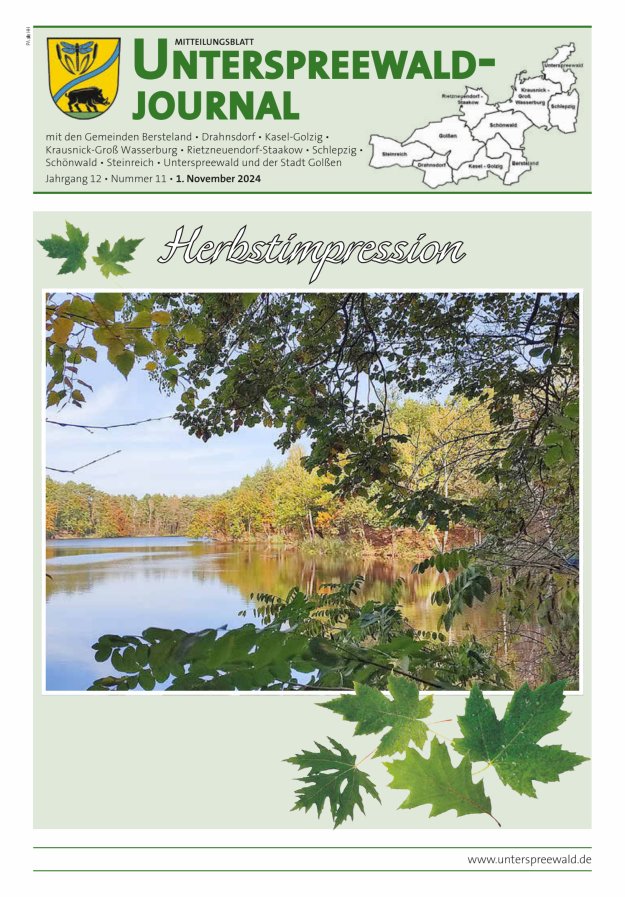 Unterspreewald-Journal Titelblatt 11/2024
