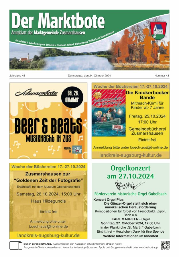 Zusmarshausen - Der Marktbote Titelblatt 43/2024
