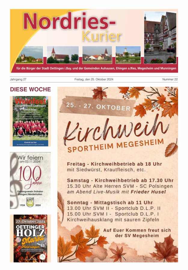 NordRies-Kurier Titelblatt 22/2024