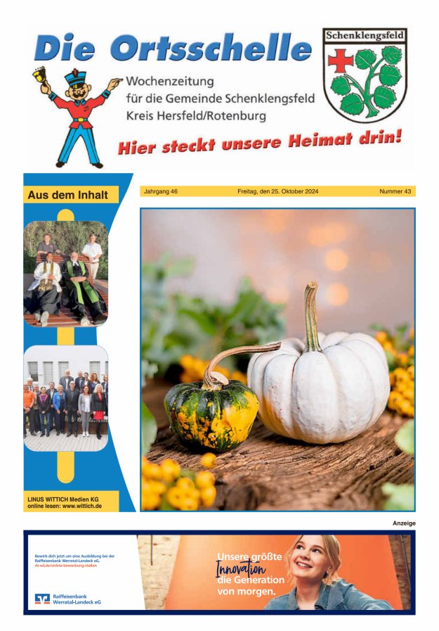 Die Ortsschelle Titelblatt 43/2024