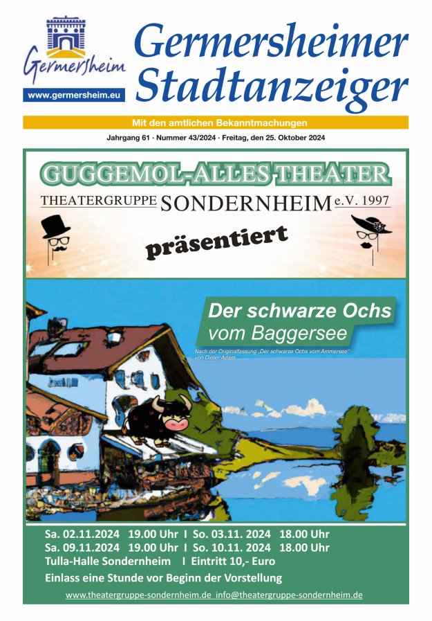 Germersheimer Stadtanzeiger Titelblatt 43/2024