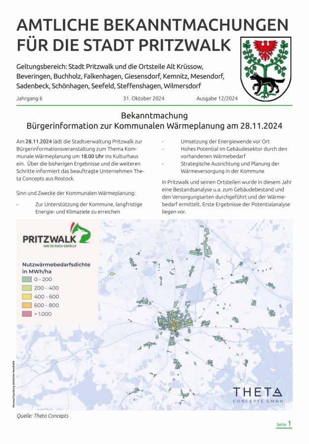 Pritzwalk im Blick Titelblatt 11/2024
