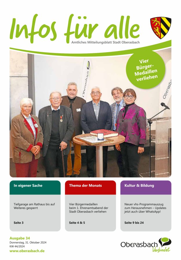 Stadt Oberasbach Titelblatt 34/2024