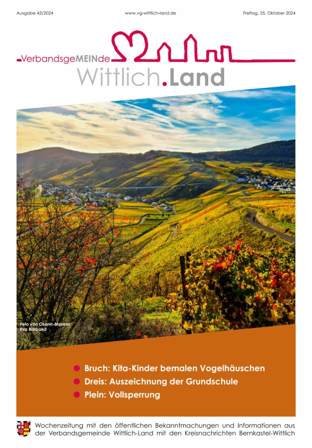 Mein Wittlich.Land Titelblatt 43/2024
